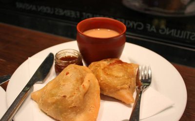 2 Veg Samosa with Chai 2 Veg Samosa with Chai