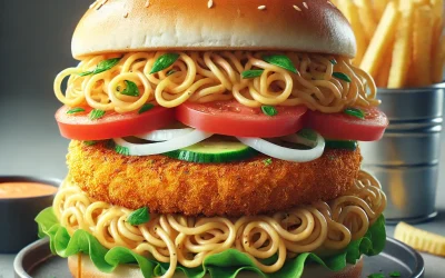 B1. Signature Noodle Burger B1. Signature Noodle Burger